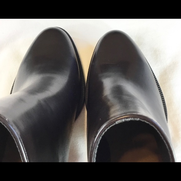 Zara Brown & Black Booties, Gold Zippers, Size 41, Almond Toe - Picture 3 of 16